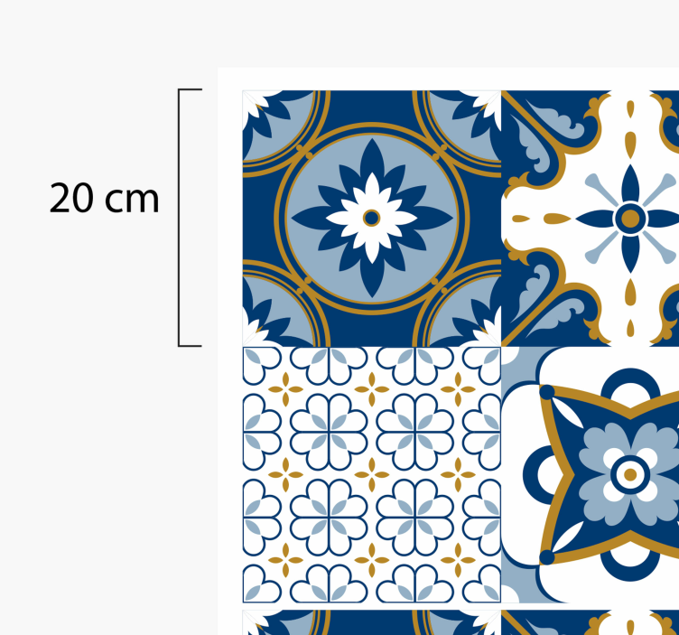 Azulejo Pattern tile carpet - TenStickers