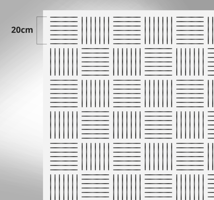 Striped tile pattern kitchen mat - TenStickers