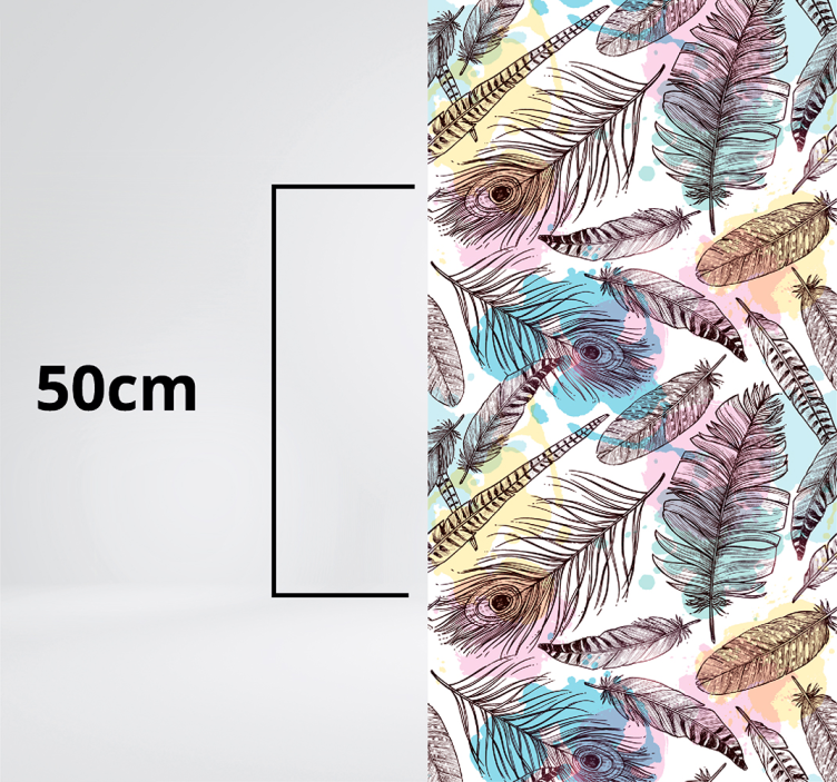 Floral rug with feather design - TenStickers