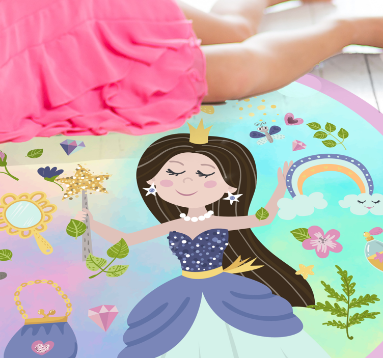 Fairytale Princess kids carpet - TenStickers