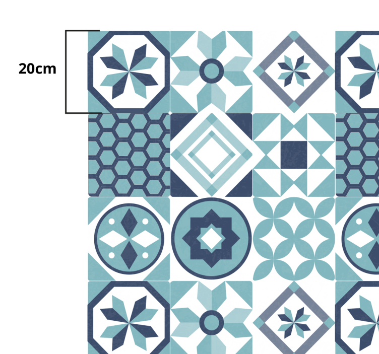 Mosaic rug inspired by mosaic tiles - TenStickers