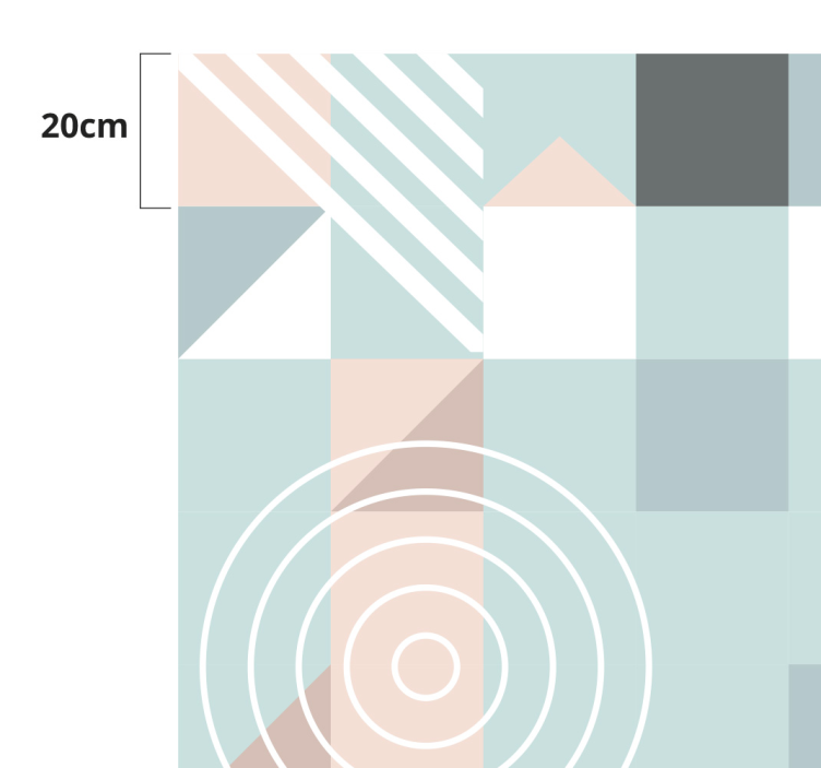 Abstract Motif geometric rug - TenStickers