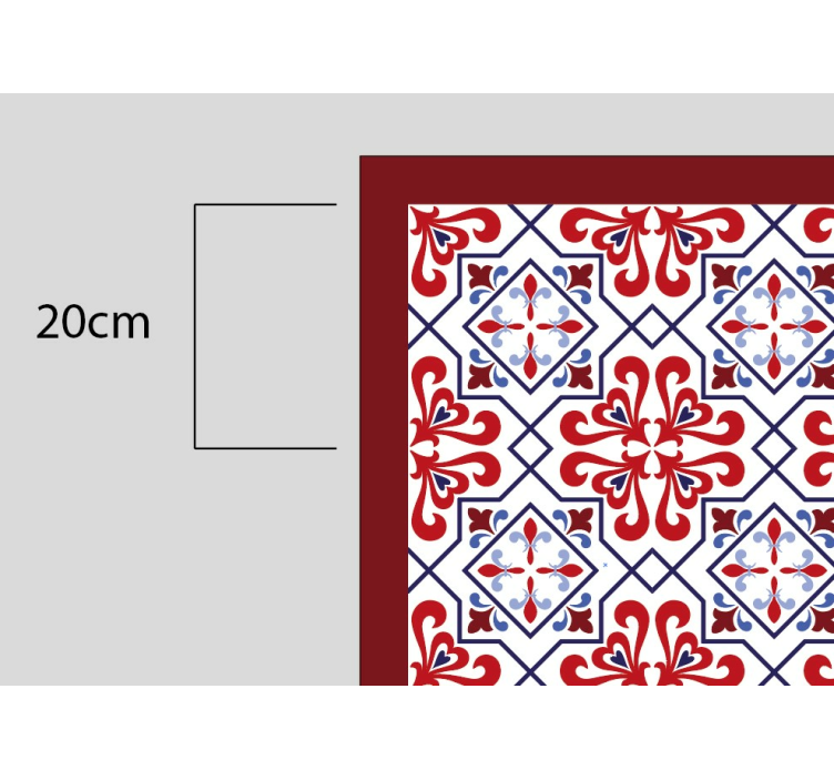 Red and Blue Beija tile carpet - TenStickers