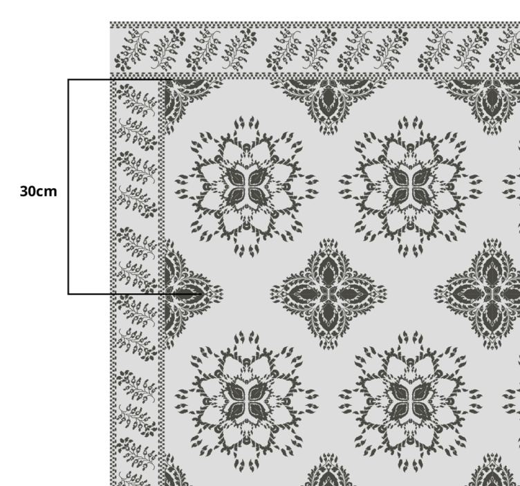 Floral vintage design dining room rug - TenStickers