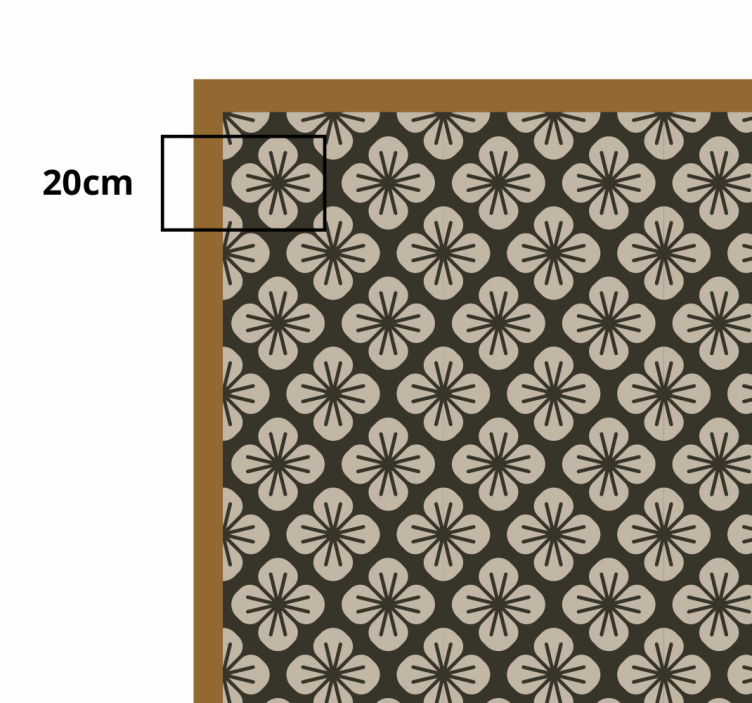 Geometric rug with floral geometric design - TenStickers
