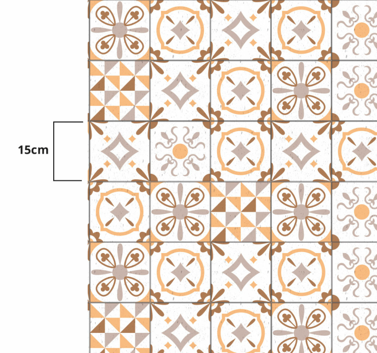 Ornate Patterned tile carpet - TenStickers