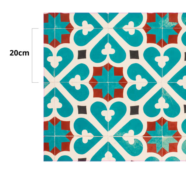 Moorish tile pattern tile carpet - TenStickers