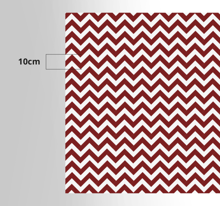 Red chevron style geometric rug - TenStickers