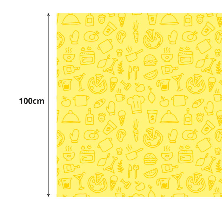 Culinary Symbols kitchen mat - TenStickers