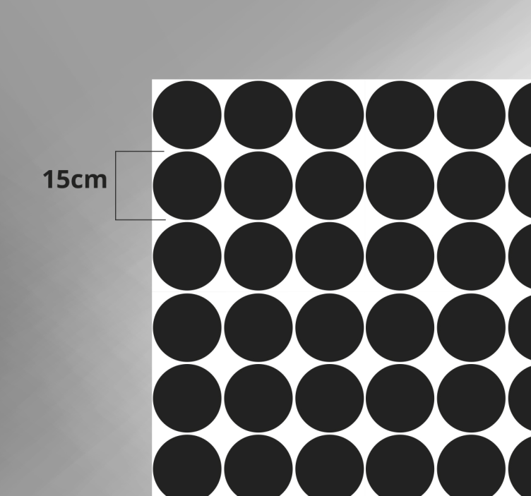 Monochrome Circle Pattern geometric rug - TenStickers