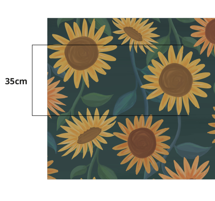 Vintage sunflower pattern floral rug - TenStickers