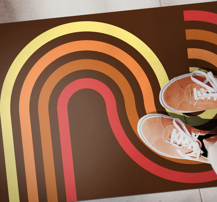 70s pop vintage rectangles vintage rug - TenStickers