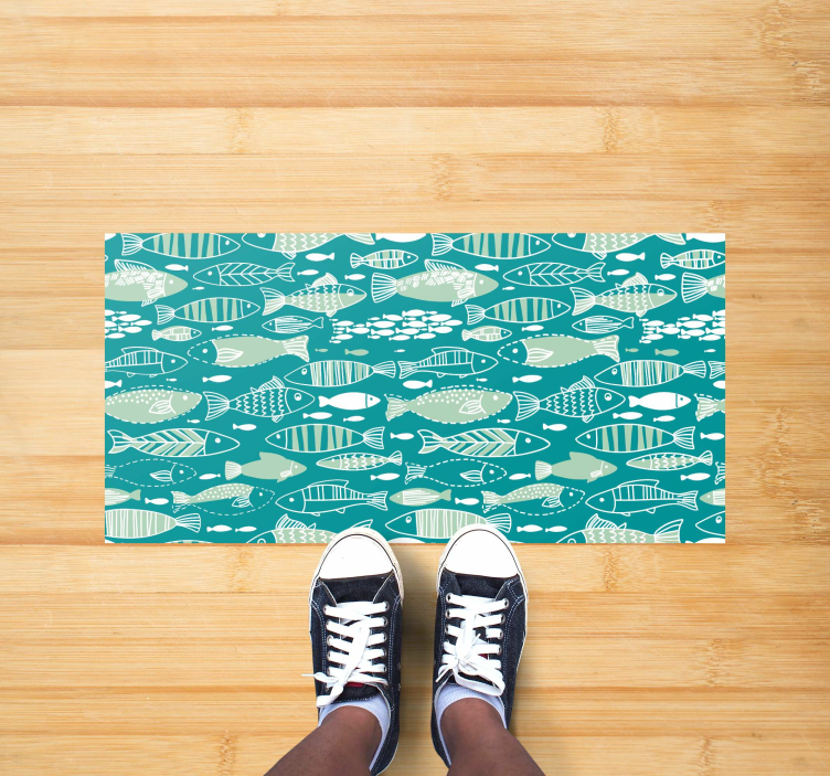 Abstract Aquarium animal rug - TenStickers