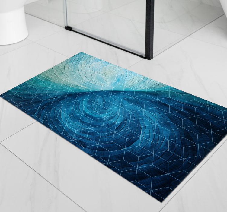 Abstract Blue Background Bathroom Flooring - TenStickers