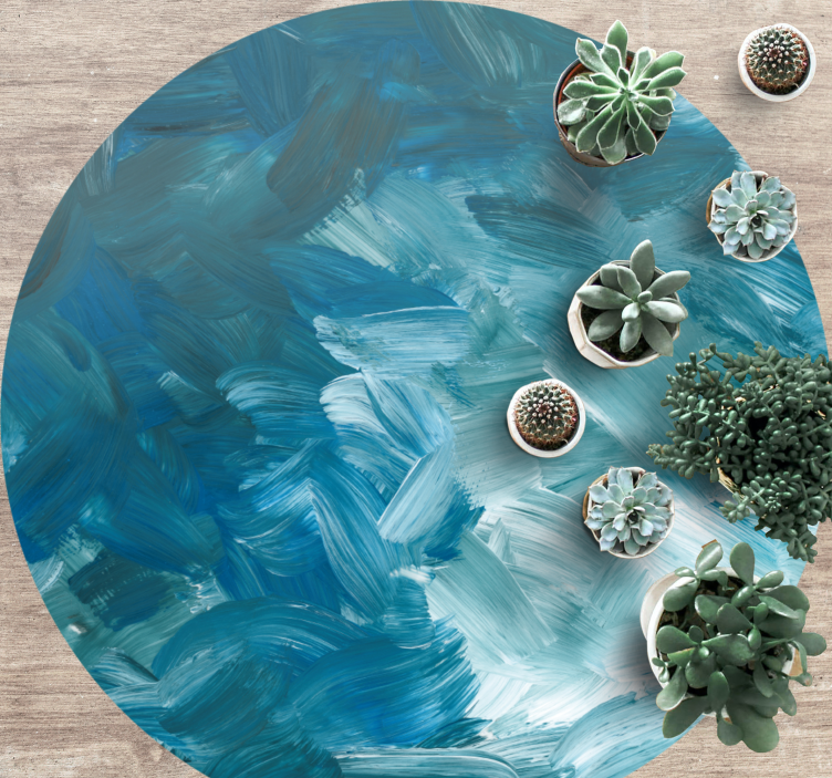 Blue paint strokes texture rug - TenStickers