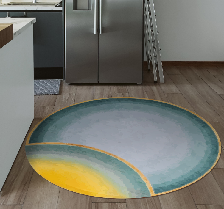 Abstract Circular Form minimalistic rug - TenStickers