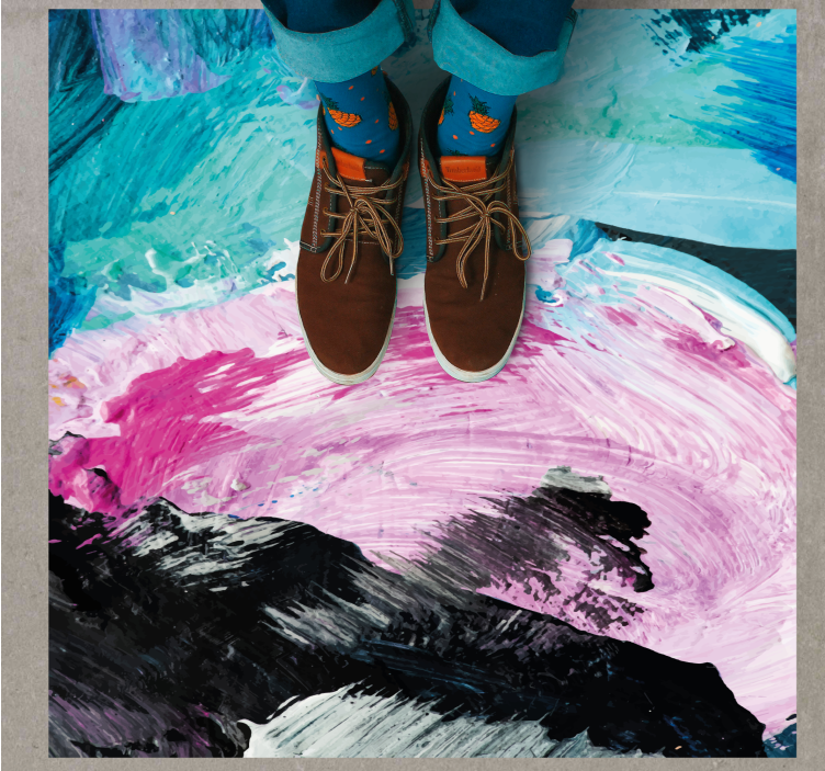 Abstract colour explosion texture rug - TenStickers