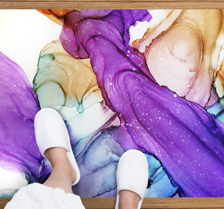 Abstract Fluid Swirls bathroom mat - TenStickers