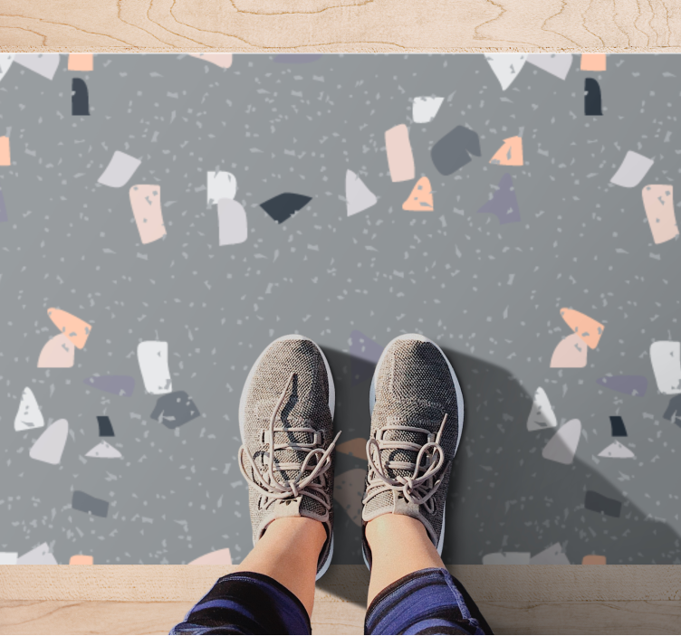 Abstract figures marble rug - TenStickers