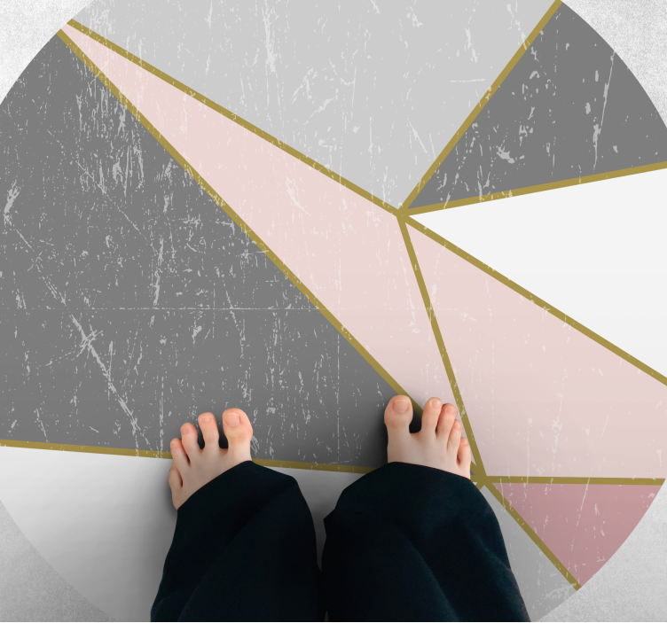 Angular Marble Forms geometric rug - TenStickers