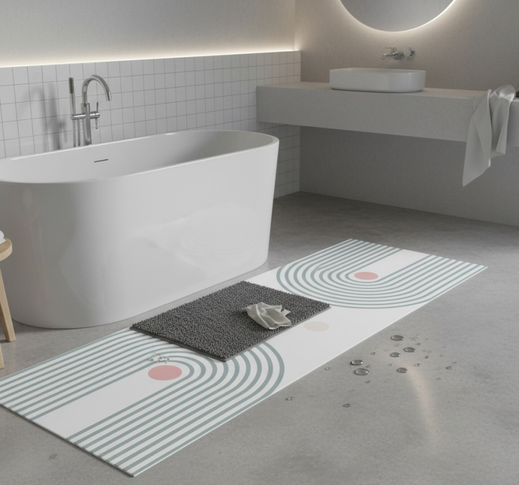Abstract minimalist bathroom mat - TenStickers
