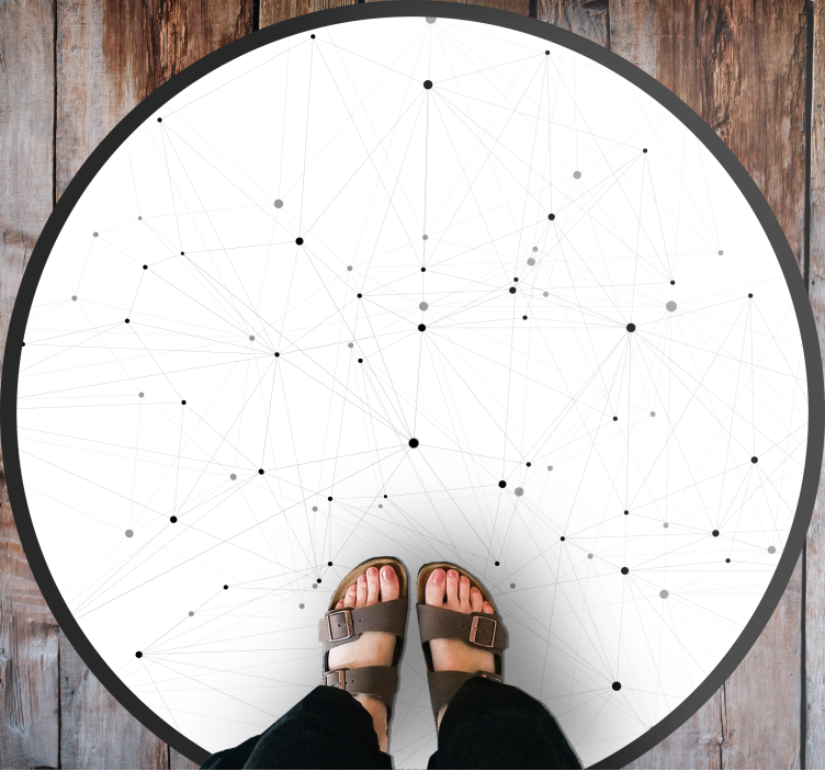 Abstract Network Pattern modern rug - TenStickers