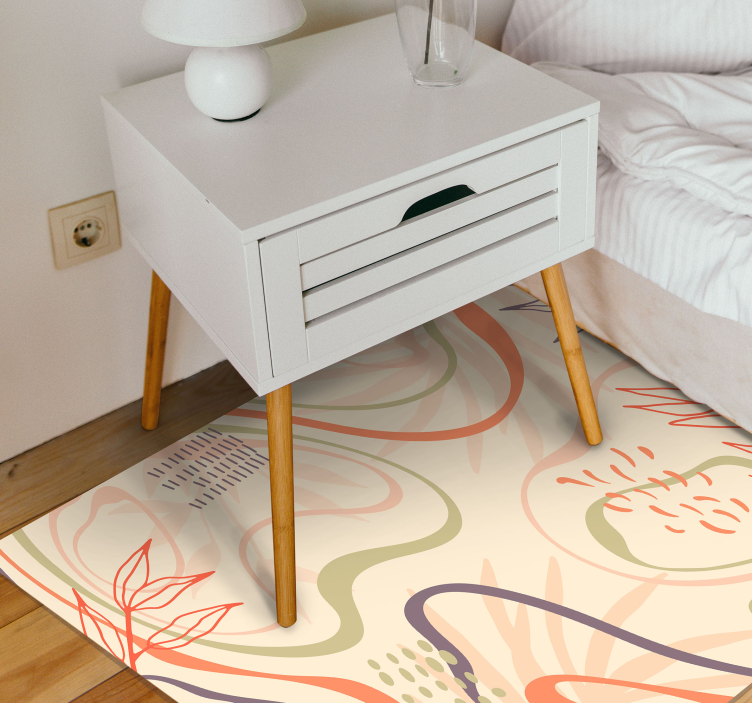 Abstract Organic Shapes nature rug - TenStickers
