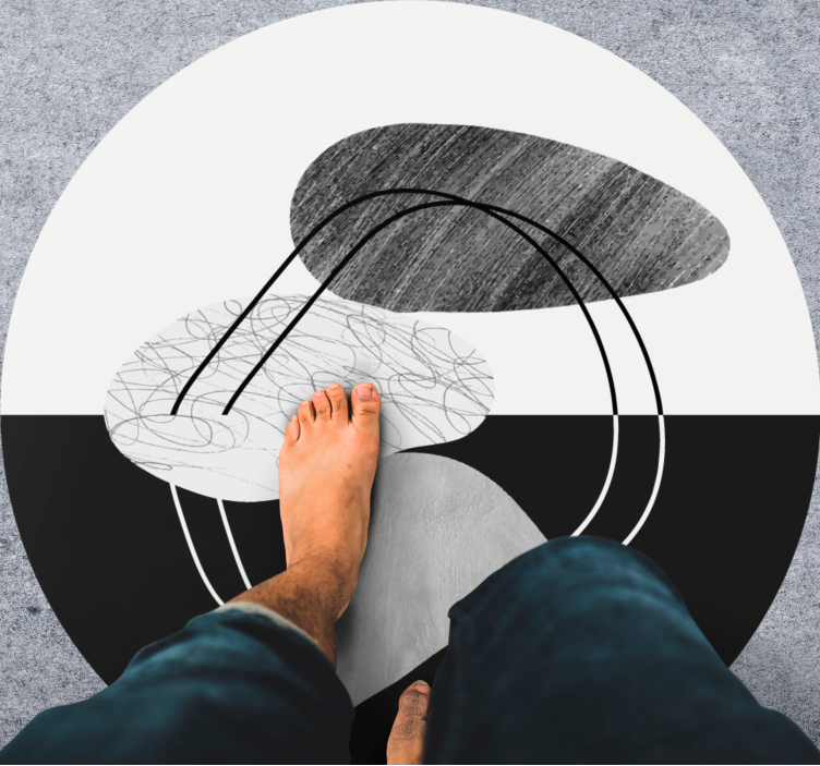 Abstract Shape Artwork minimalistic rug - TenStickers