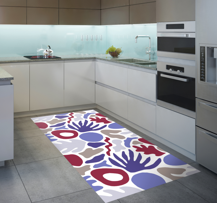 Abstract Shape Pattern minimalistic rug - TenStickers