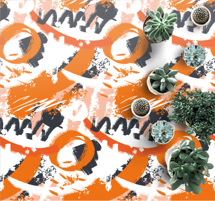 Abstract shapes burst modern rug - TenStickers