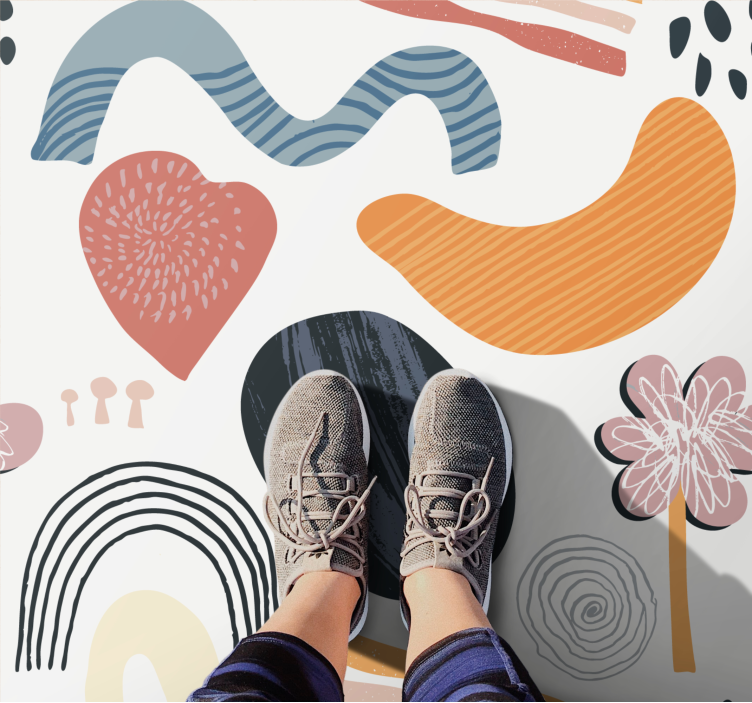 Abstract Shapes Ensemble modern rug - TenStickers