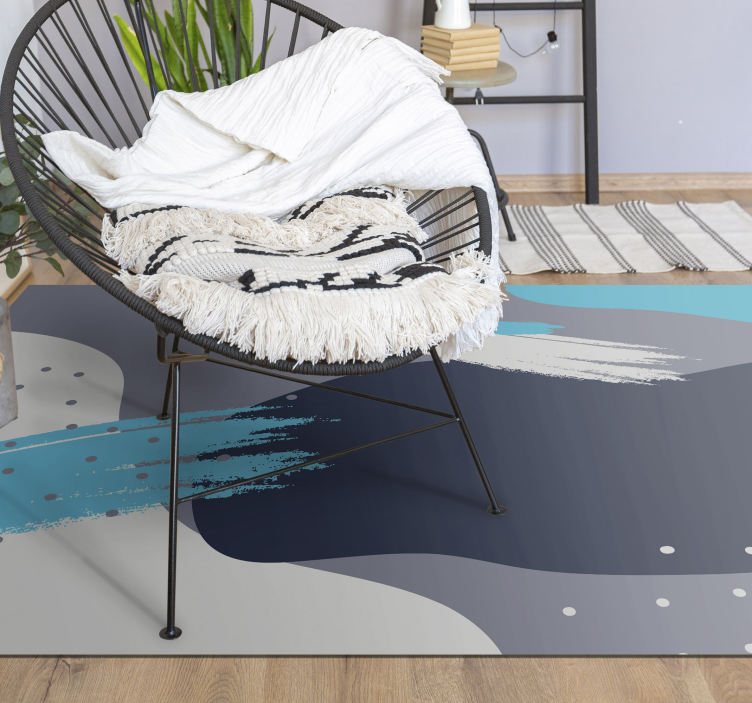 Abstract Splash Pattern modern rug - TenStickers
