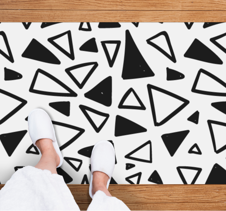 Abstract Triangular geometric rug - TenStickers