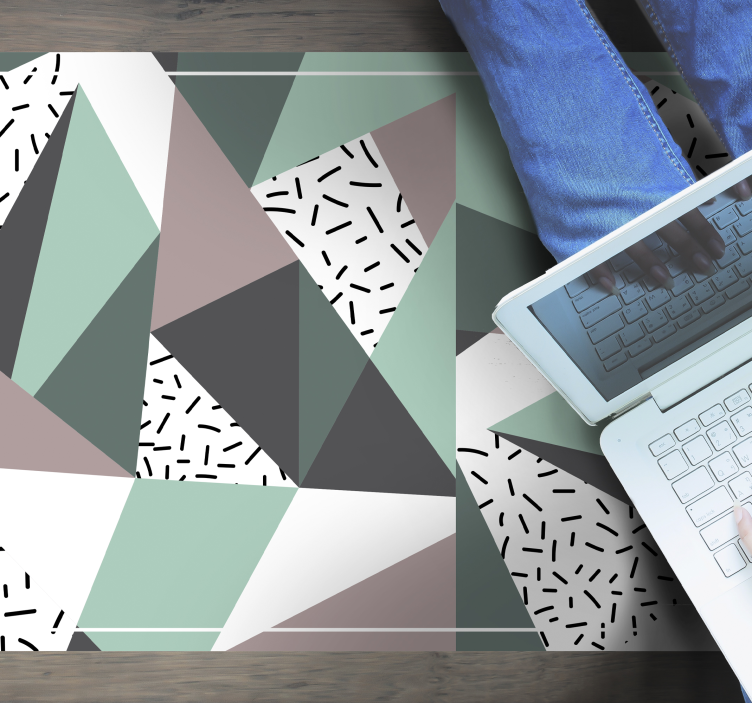 Abstract Triangular Shapes geometric rug - TenStickers