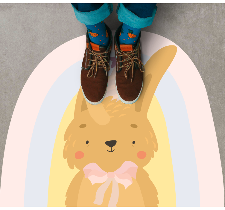 Adorable Bunny Artwork kids carpet - TenStickers