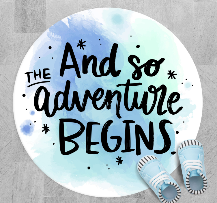 Adventure begins custom rug - TenStickers