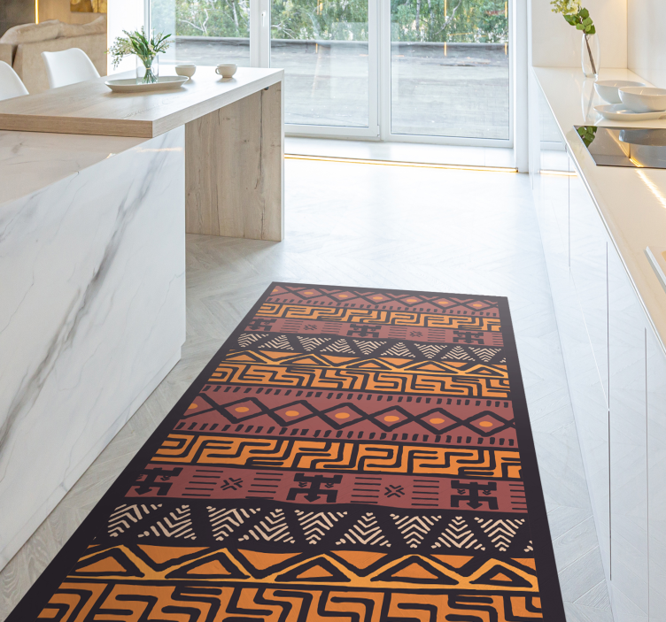 African style ethnic vinyl rug - TenStickers