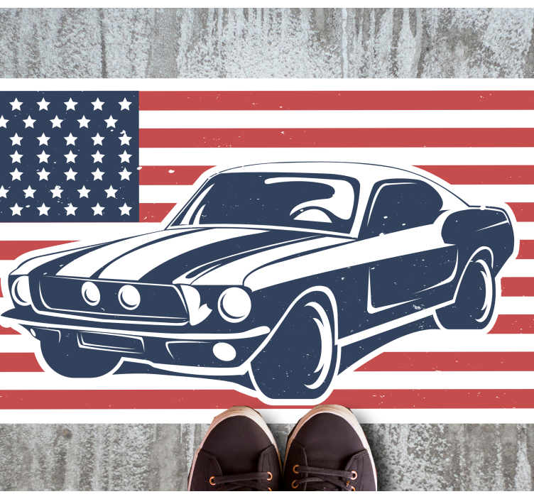 American Legend Muscle Car living room rug - TenStickers