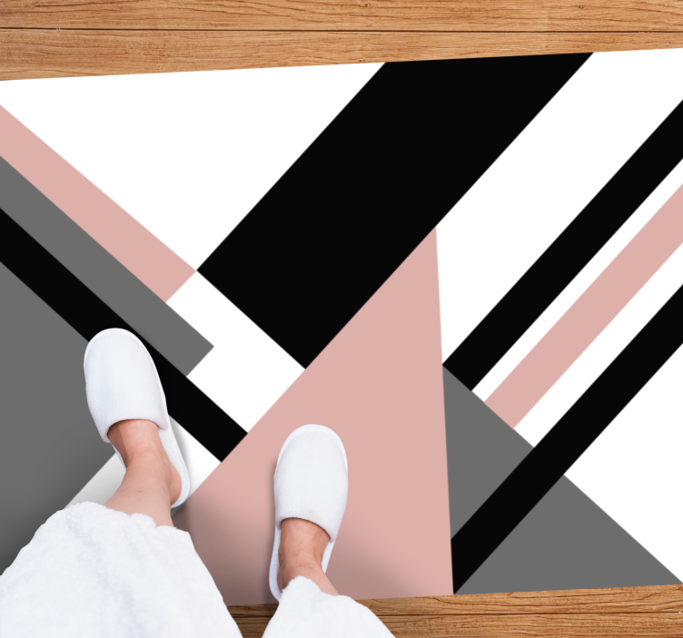 Angular Contrast geometric rug - TenStickers