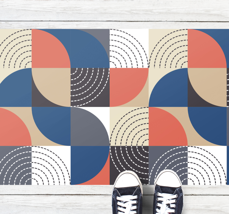 Abstract modern design geometric rug - TenStickers