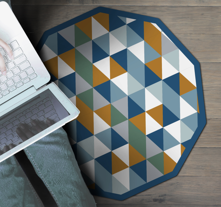 Abstract Octagon geometric rug - TenStickers