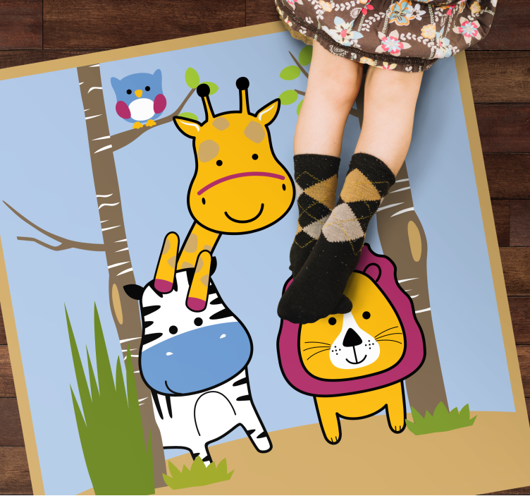 Animal Characters kids carpet - TenStickers