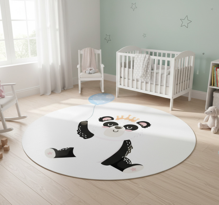 Animal mat adorable panda balloon - TenStickers