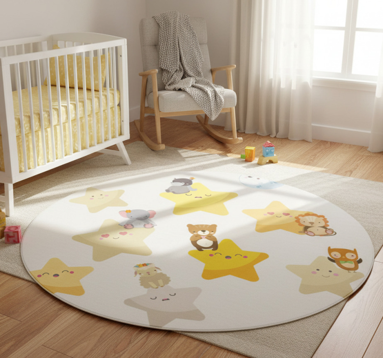 Animal mat for baby's room with stars - TenStickers