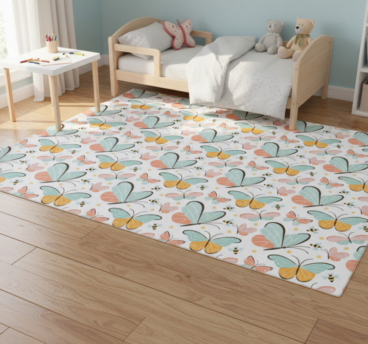 Animal mat butterflies and bees design - TenStickers