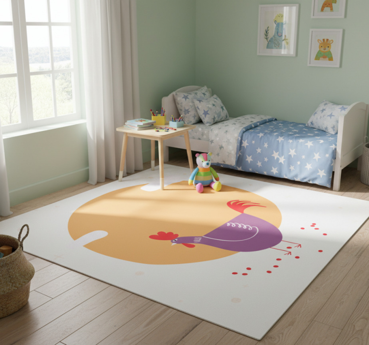 Animal mat charming farm chicken - TenStickers