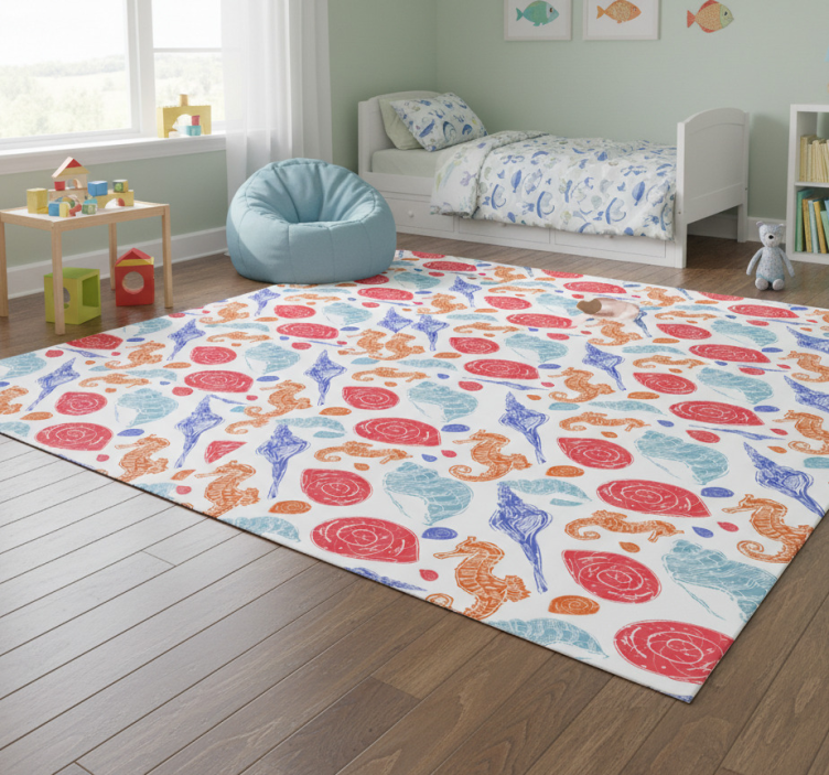 Animal mat colorful sea creatures design - TenStickers