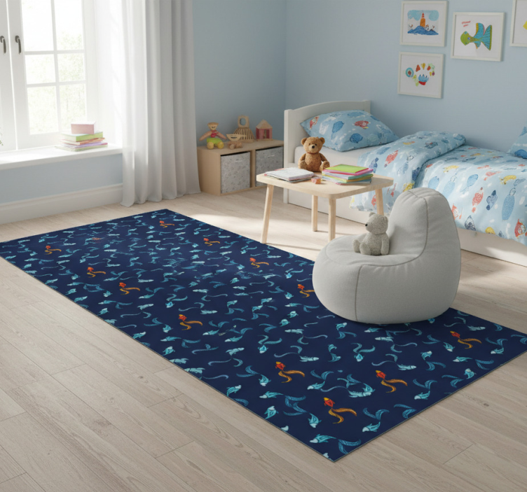 Animal mat one in a thousand orange fish - TenStickers