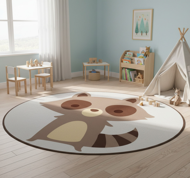 Animal mat raccoon design - TenStickers