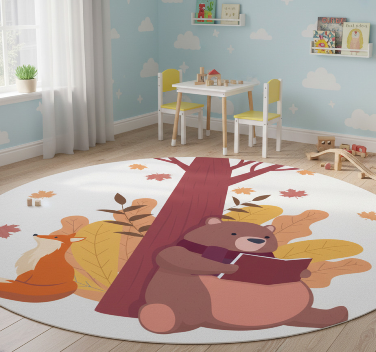 Animal mat tree with animals - TenStickers